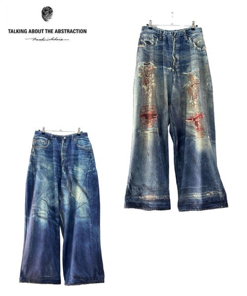 STYLISE（スタイライズ）の「【TALKING ABOUT THE ABSTRACTION】TRANSFER WIDE PANTS / 2カラー [2627AW-PT-002]（デニムパンツ・メンズ・ブルー系/ブルー・M/L）」の3枚目の写真