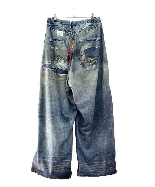 STYLISE（スタイライズ）の「【TALKING ABOUT THE ABSTRACTION】TRANSFER WIDE PANTS / 2カラー [2627AW-PT-002]（デニムパンツ・メンズ・ブルー系/ブルー・M/L）」の6枚目の写真