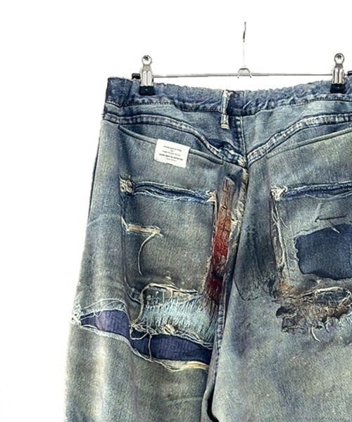 STYLISE（スタイライズ）の「【TALKING ABOUT THE ABSTRACTION】TRANSFER WIDE PANTS / 2カラー [2627AW-PT-002]（デニムパンツ・メンズ・ブルー系/ブルー・M/L）」の8枚目の写真