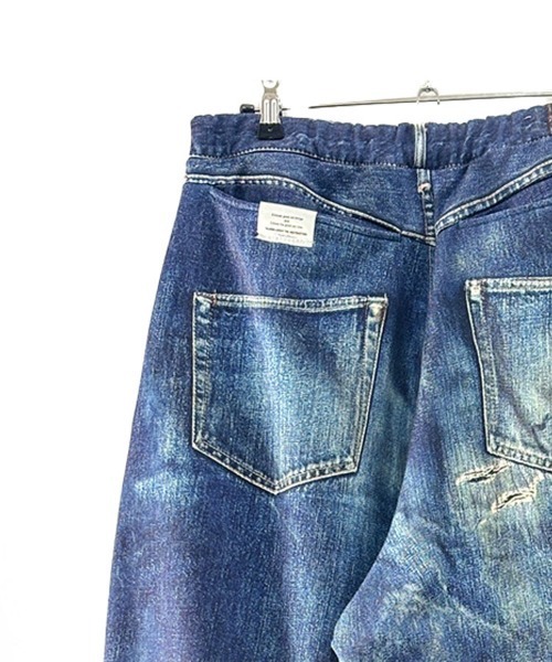 STYLISE（スタイライズ）の「【TALKING ABOUT THE ABSTRACTION】TRANSFER WIDE PANTS / 2カラー [2627AW-PT-002]（デニムパンツ・メンズ・ブルー系/ブルー・M/L）」の11枚目の写真