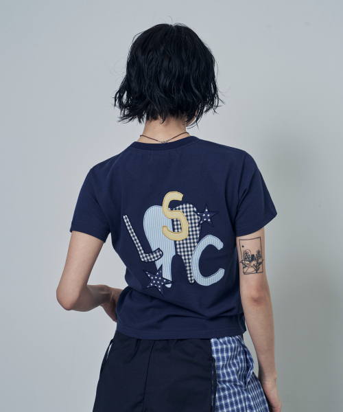 LOSERS CLUB(ルーザーズクラブ)の「TH アプリケロゴ 半袖Tシャツ ネイビー(Tシャツ/カットソー・レディース・その他・2(L)/0/1(M))」の3枚目の写真