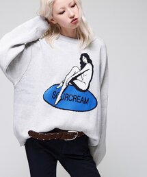 Sourcream | 【26AW LOOK掲載品番】【Sourcream】girlジャガードニット(ニット/セーター)