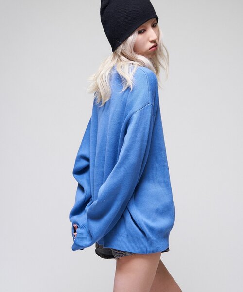 Sourcream(サワークリーム)の「【26AW LOOK掲載品番】【Sourcream】girlジャガードニット(ニット/セーター・レディース・ブラック/ライトグレー/サックスブルー・FREE)」の21枚目の写真