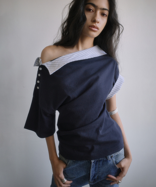 PORTERNA(ポルテナ)の「TWISTED BOOTS CUT DENIM JEANS-BLUE(デニムパンツ・レディース・その他・SMALL/MEDIUM/LARGE)」の12枚目の写真