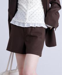 ◆〈セットアップ対応〉ハイウエストショートパンツ