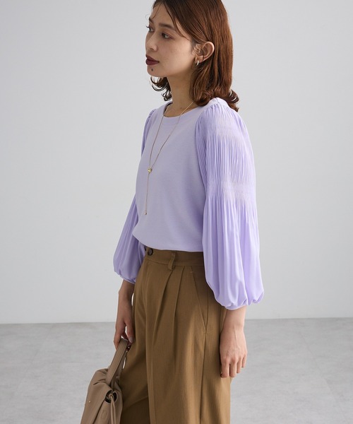 Green Parks(グリーンパークス)の「SET2点 ネックレス+マジョリカプルオーバー(Tシャツ/カットソー・レディース・ブラック/アイボリー/ラベンダー・FREE)」の11枚目の写真