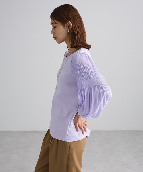 Green Parks(グリーンパークス)の「SET2点 ネックレス+マジョリカプルオーバー(Tシャツ/カットソー・レディース・ブラック/アイボリー/ラベンダー・FREE)」の13枚目の写真