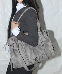 FANCY CLUB(ファンシークラブ)/大容量 2WAY ヴィンテージ ウォッシング ショルダー トートバッグ/BELTED WASHING LEATHER BAG