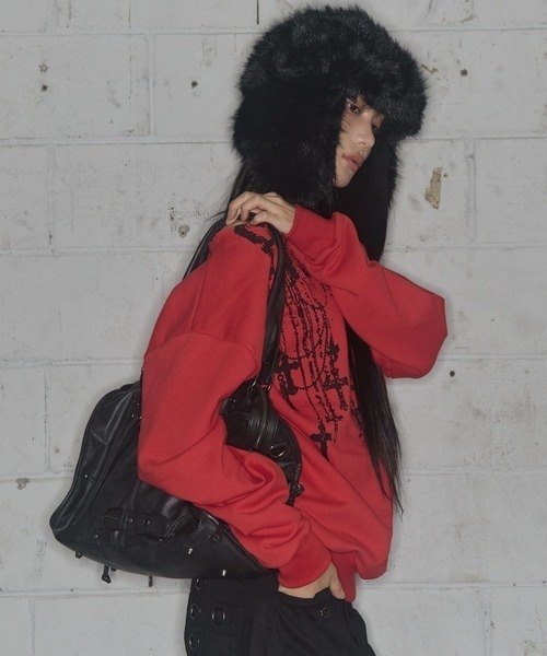 FANCY CLUB（ファンシークラブ）の「FANCY CLUB(ファンシークラブ)/大容量 2WAY ヴィンテージ ウォッシング ショルダー トートバッグ/BELTED WASHING LEATHER BAG（ショルダーバッグ・レディース・ピンク/グレー/ブラック・FREE）」の4枚目の写真