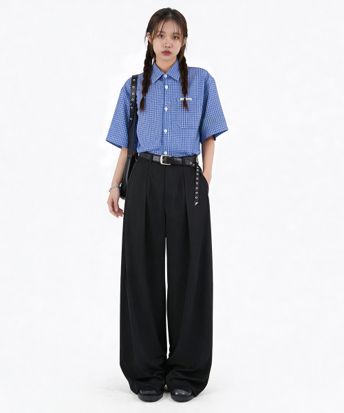 ARTISTWEAR（アーティストウェア）の「[ATW] ブルーガーデンチェックハーフシャツ（シャツ/ブラウス・レディース・その他・MEDIUM/LARGE）」の3枚目の写真