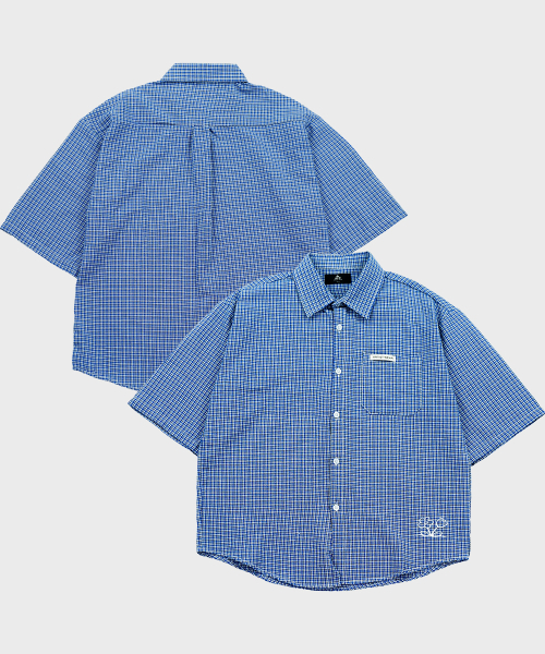 ARTISTWEAR（アーティストウェア）の「[ATW] ブルーガーデンチェックハーフシャツ（シャツ/ブラウス・レディース・その他・MEDIUM/LARGE）」の4枚目の写真