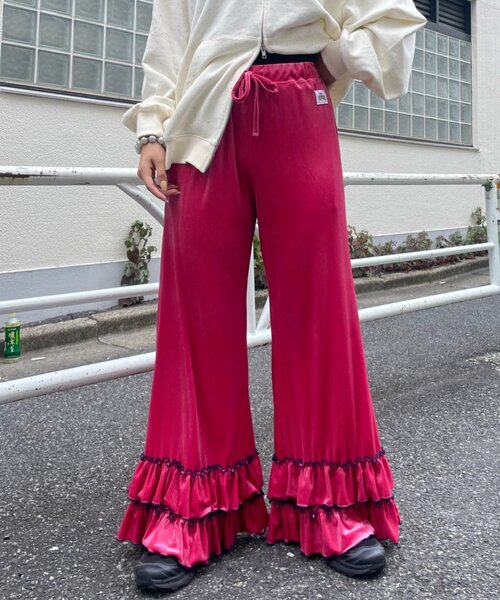 HELLO.SANFRANCISCO(ハローサンフランシスコ)の「【HELLO.SANFRANCISCO】ベロアメロウフレアパンツ(その他パンツ・レディース・ブラウン/ピンク/ブルー・SMALL/MEDIUM)」の20枚目の写真