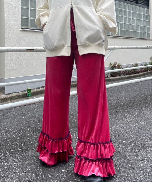 HELLO.SANFRANCISCO(ハローサンフランシスコ)の「【HELLO.SANFRANCISCO】ベロアメロウフレアパンツ(その他パンツ・レディース・ブラウン/ピンク/ブルー・SMALL/MEDIUM)」の21枚目の写真