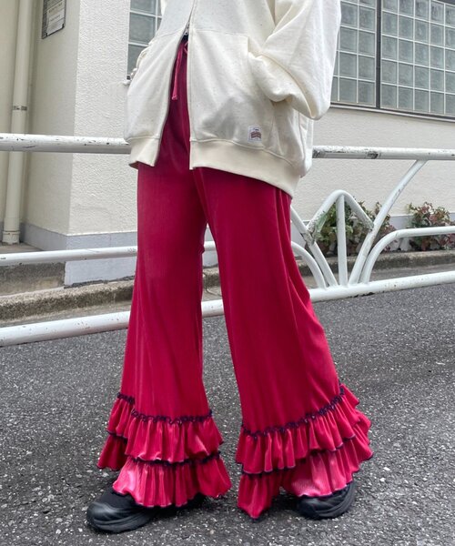 HELLO.SANFRANCISCO(ハローサンフランシスコ)の「【HELLO.SANFRANCISCO】ベロアメロウフレアパンツ(その他パンツ・レディース・ブラウン/ピンク/ブルー・SMALL/MEDIUM)」の22枚目の写真