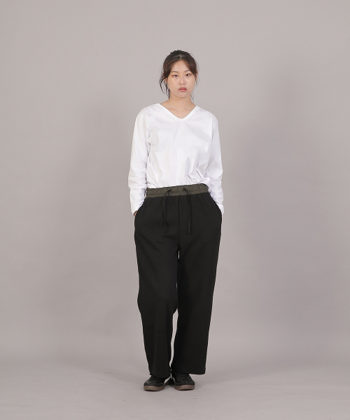 SAINTCREW(セントクルー)の「ミニマル16sコットンVネック長袖TシャツMMV-8A15ホワイト(Tシャツ/カットソー・レディース・その他・FREE)」の4枚目の写真