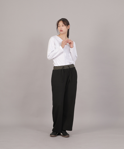 SAINTCREW(セントクルー)の「ミニマル16sコットンVネック長袖TシャツMMV-8A15ホワイト(Tシャツ/カットソー・レディース・その他・FREE)」の5枚目の写真
