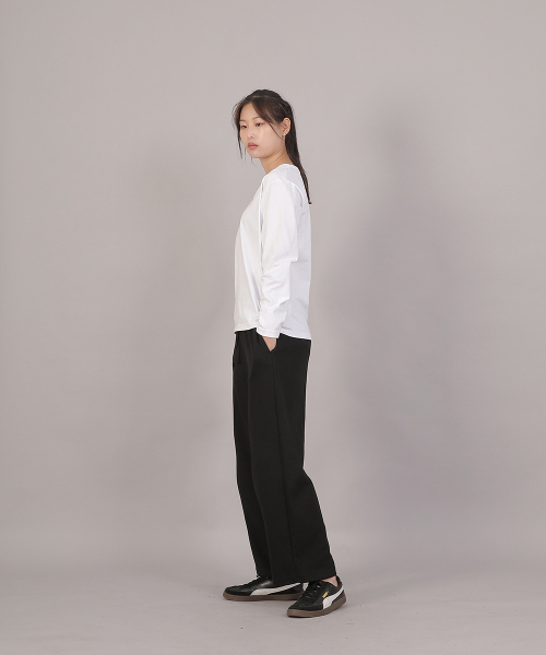 SAINTCREW(セントクルー)の「ミニマル16sコットンVネック長袖TシャツMMV-8A15ホワイト(Tシャツ/カットソー・レディース・その他・FREE)」の7枚目の写真