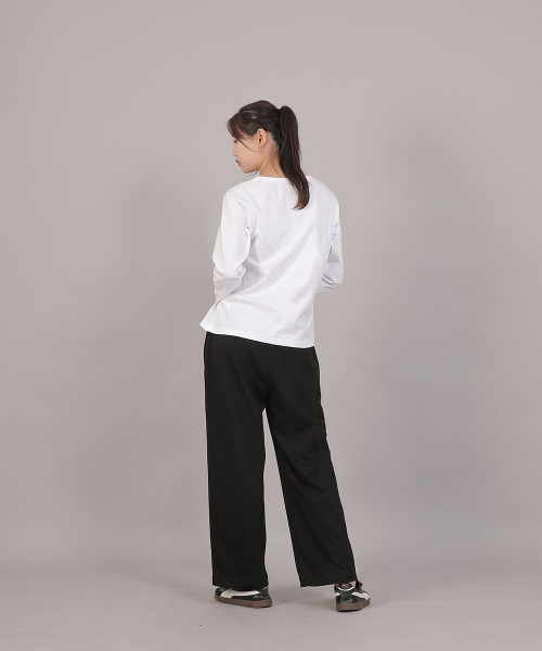 SAINTCREW(セントクルー)の「ミニマル16sコットンVネック長袖TシャツMMV-8A15ホワイト(Tシャツ/カットソー・レディース・その他・FREE)」の8枚目の写真