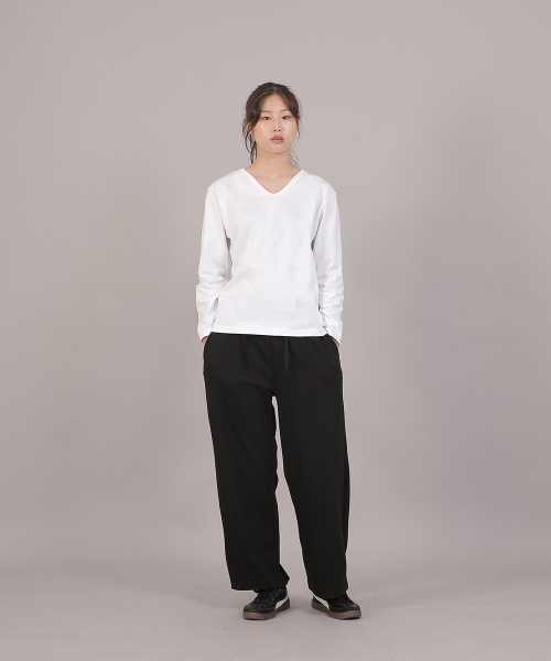 SAINTCREW(セントクルー)の「ミニマル16sコットンVネック長袖TシャツMMV-8A15ホワイト(Tシャツ/カットソー・レディース・その他・FREE)」の11枚目の写真