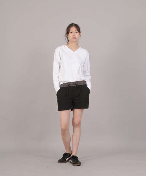 SAINTCREW(セントクルー)の「ミニマル16sコットンVネック長袖TシャツMMV-8A15ホワイト(Tシャツ/カットソー・レディース・その他・FREE)」の12枚目の写真