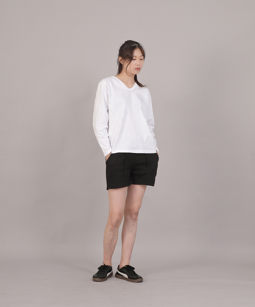 SAINTCREW(セントクルー)の「ミニマル16sコットンVネック長袖TシャツMMV-8A15ホワイト(Tシャツ/カットソー・レディース・その他・FREE)」の13枚目の写真
