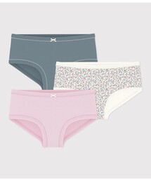 PETIT BATEAU | ハイウェスト プリントショーツ３枚組(ショーツ)