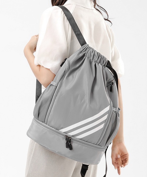 Mignonjour（ミニョンジュール）の「FReePLACe/トレーニング バックパック X12918（バックパック/リュック・レディース・グレー/ブラック/ブルー・FREE）」の2枚目の写真