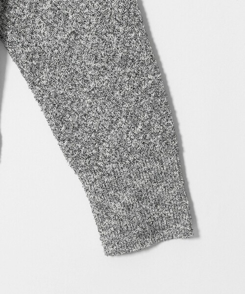 A DAY IN THE LIFE UNITED ARROWS(アデイインザライフユナイテッドアローズ)の「ブークレ バスケット ニットブルゾン ‐ウォッシャブル‐<A DAY IN THE LIFE>(ニット/セーター・レディース・ナチュラル/オレンジ/グレー系・FREE)」の6枚目の写真
