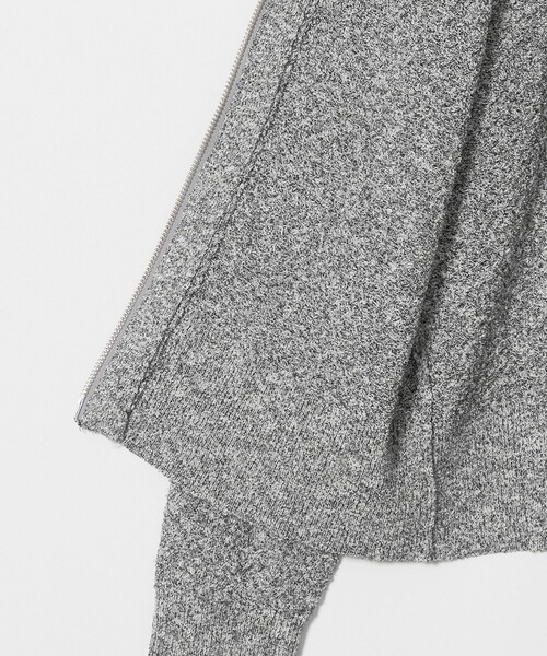 A DAY IN THE LIFE UNITED ARROWS(アデイインザライフユナイテッドアローズ)の「ブークレ バスケット ニットブルゾン ‐ウォッシャブル‐<A DAY IN THE LIFE>(ニット/セーター・レディース・ナチュラル/オレンジ/グレー系・FREE)」の8枚目の写真