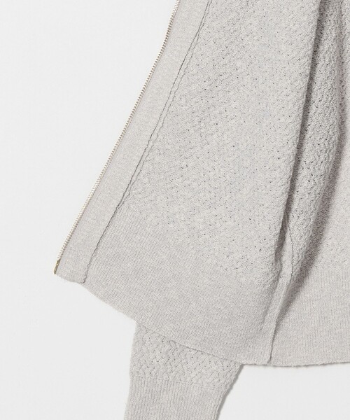 A DAY IN THE LIFE UNITED ARROWS(アデイインザライフユナイテッドアローズ)の「ブークレ バスケット ニットブルゾン ‐ウォッシャブル‐<A DAY IN THE LIFE>(ニット/セーター・レディース・ナチュラル/オレンジ/グレー系・FREE)」の11枚目の写真