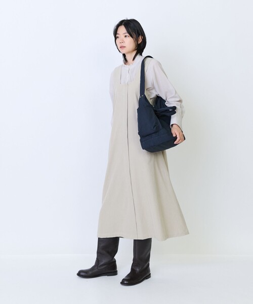 LOISIR（ロワズィール）の「コットンナイロンseauバッグ［2WAY］（バックパック/リュック・レディース・ベージュ/ネイビー・FREE）」の7枚目の写真