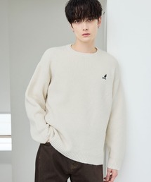 KANGOL（カンゴール）の「KANGOL ウール混畦編みクルーニット（ニット/セーター）」