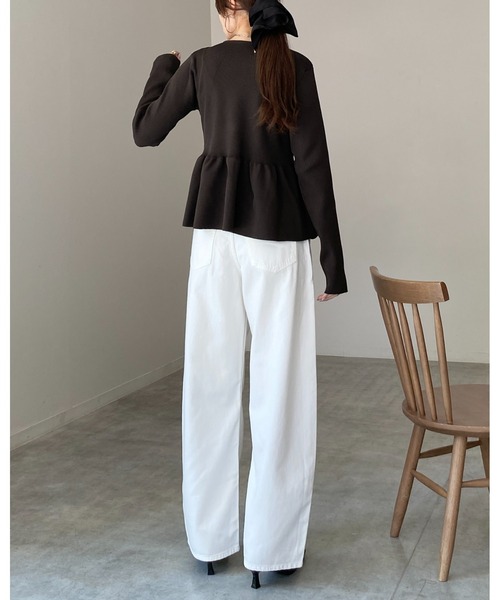She's Closet(シーズクローゼット)の「長袖 前ボタン ペプラムニットカーディガン(カーディガン/ボレロ・レディース・ブラウン/アイボリー/チャコールグレー/ブラック・FREE)」の16枚目の写真
