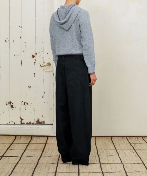 NICE GHOST CLUB(ナイスゴーストクラブ)の「3STAR CURVED JEANS ブラック(NG2GFUPA12A)(デニムパンツ・レディース・ブラック・X-SMALL/SMALL/MEDIUM/LARGE)」の2枚目の写真
