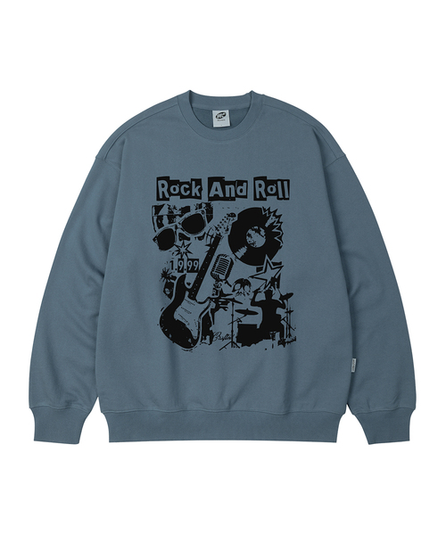 WILDROCK(ワイルドロック)の「ロックコラージュ オーバーサイズ スウェット_9 COL(スウェット・メンズ・ブラック/ベージュ/ネイビー/ブラウン/ピンク/ブルー/アイボリー/ダークグレー/チャコール・SMALL/MEDIUM/LARGE)」の8枚目の写真