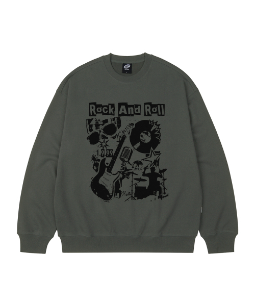 WILDROCK(ワイルドロック)の「ロックコラージュ オーバーサイズ スウェット_9 COL(スウェット・メンズ・ブラック/ベージュ/ネイビー/ブラウン/ピンク/ブルー/アイボリー/ダークグレー/チャコール・SMALL/MEDIUM/LARGE)」の10枚目の写真