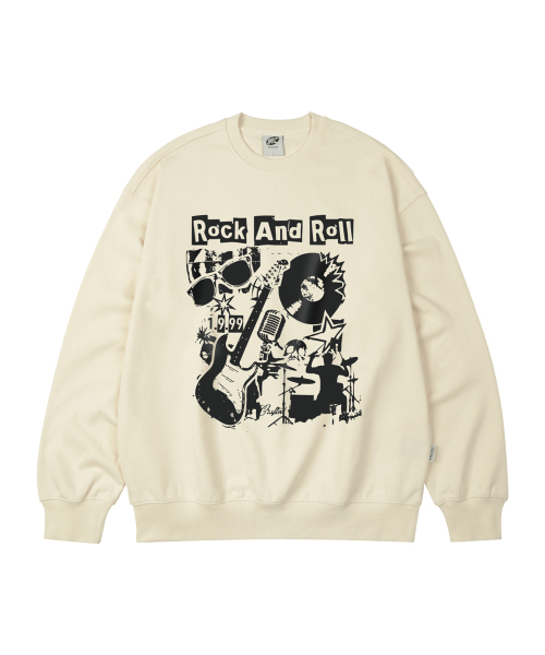WILDROCK(ワイルドロック)の「ロックコラージュ オーバーサイズ スウェット_9 COL(スウェット・メンズ・ブラック/ベージュ/ネイビー/ブラウン/ピンク/ブルー/アイボリー/ダークグレー/チャコール・SMALL/MEDIUM/LARGE)」の11枚目の写真