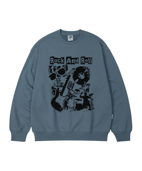 WILDROCK(ワイルドロック)の「ロックコラージュ オーバーサイズ スウェット_9 COL(スウェット・メンズ・ブラック/ベージュ/ネイビー/ブラウン/ピンク/ブルー/アイボリー/ダークグレー/チャコール・SMALL/MEDIUM/LARGE)」の12枚目の写真