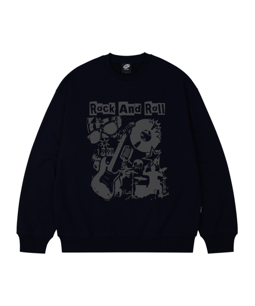 WILDROCK(ワイルドロック)の「ロックコラージュ オーバーサイズ スウェット_9 COL(スウェット・メンズ・ブラック/ベージュ/ネイビー/ブラウン/ピンク/ブルー/アイボリー/ダークグレー/チャコール・SMALL/MEDIUM/LARGE)」の13枚目の写真