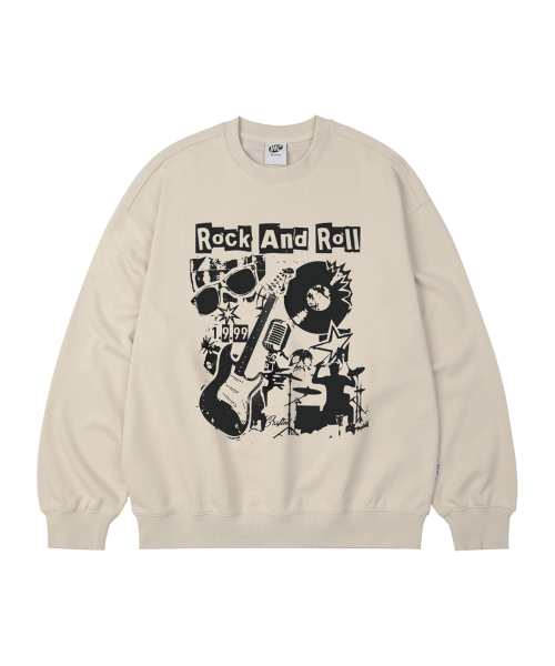 WILDROCK(ワイルドロック)の「ロックコラージュ オーバーサイズ スウェット_9 COL(スウェット・メンズ・ブラック/ベージュ/ネイビー/ブラウン/ピンク/ブルー/アイボリー/ダークグレー/チャコール・SMALL/MEDIUM/LARGE)」の15枚目の写真