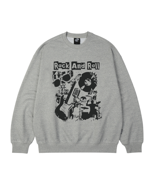 WILDROCK(ワイルドロック)の「ロックコラージュ オーバーサイズ スウェット_9 COL(スウェット・メンズ・ブラック/ベージュ/ネイビー/ブラウン/ピンク/ブルー/アイボリー/ダークグレー/チャコール・SMALL/MEDIUM/LARGE)」の17枚目の写真