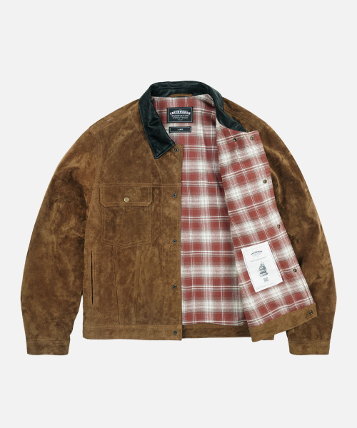 FRIZMWORKS(フリズムワークス)の「SUEDE STORM TRUCKER JACKET _ WHISKEY(ライダースジャケット・メンズ・その他・SMALL/MEDIUM/LARGE/X-LARGE)」の2枚目の写真