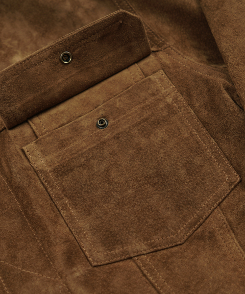 FRIZMWORKS(フリズムワークス)の「SUEDE STORM TRUCKER JACKET _ WHISKEY(ライダースジャケット・メンズ・その他・SMALL/MEDIUM/LARGE/X-LARGE)」の5枚目の写真