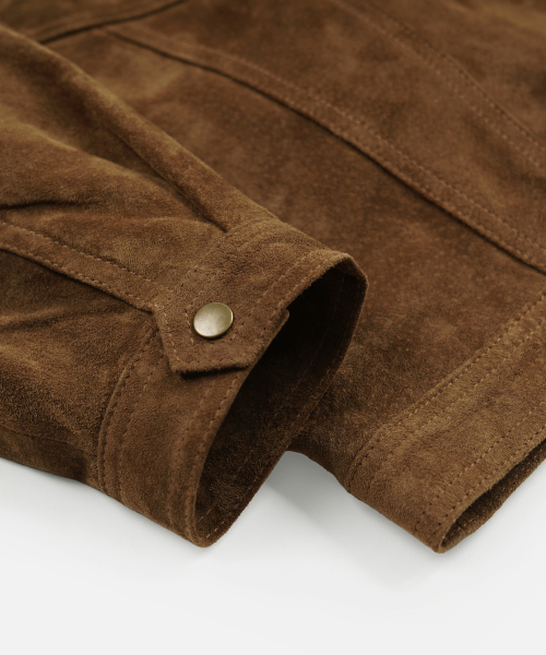 FRIZMWORKS(フリズムワークス)の「SUEDE STORM TRUCKER JACKET _ WHISKEY(ライダースジャケット・メンズ・その他・SMALL/MEDIUM/LARGE/X-LARGE)」の7枚目の写真
