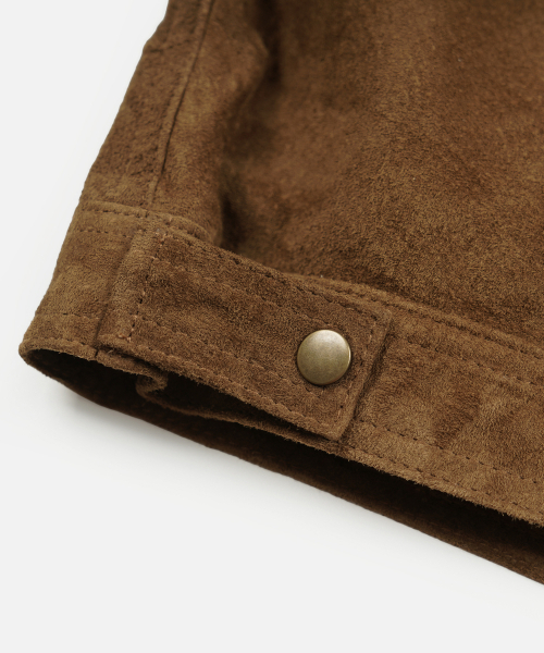 FRIZMWORKS(フリズムワークス)の「SUEDE STORM TRUCKER JACKET _ WHISKEY(ライダースジャケット・メンズ・その他・SMALL/MEDIUM/LARGE/X-LARGE)」の8枚目の写真