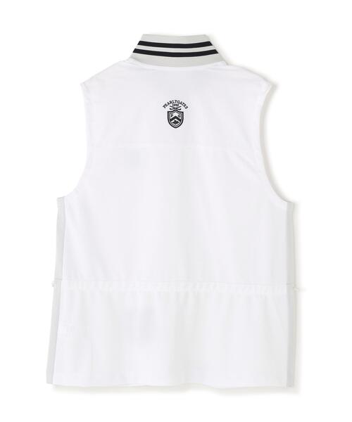 PEARLY GATES(パーリーゲイツ)の「TEXBRID丸編みメッシュフルジップスタンドベスト (WOMENS)(ベスト・レディース・ネイビー/ホワイト・MEDIUM/SMALL)」の15枚目の写真