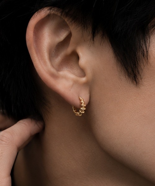 ARCHIVER(アーカイバ)の「【Bz】【466928】メンズデザインフープピアス(RZ)(ピアス(両耳用)・メンズ・シルバー/ゴールド・FREE)」の1枚目の写真