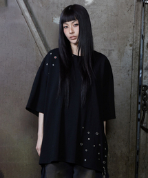 Metal Stud Oversized T-shirt_Black