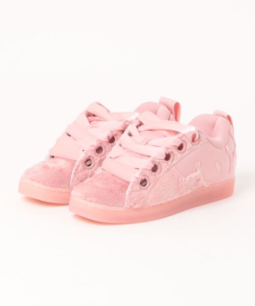 DC SHOES（ディーシーシューズ）の「DC SHOES ウィメンズ WS COURT GRAFFIK PUFF シューズ 【2026年秋冬モデル】（スニーカー・レディース・ブラック系その他/ピンク系その他・25cm/24.5cm/24cm/23.5cm/23cm）」の2枚目の写真