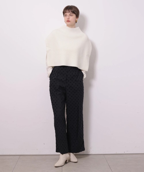 CADUNE(カデュネ)の「ドットジャガードパンツ(その他パンツ・レディース・ホワイト/ブラック・34/38/36)」の3枚目の写真